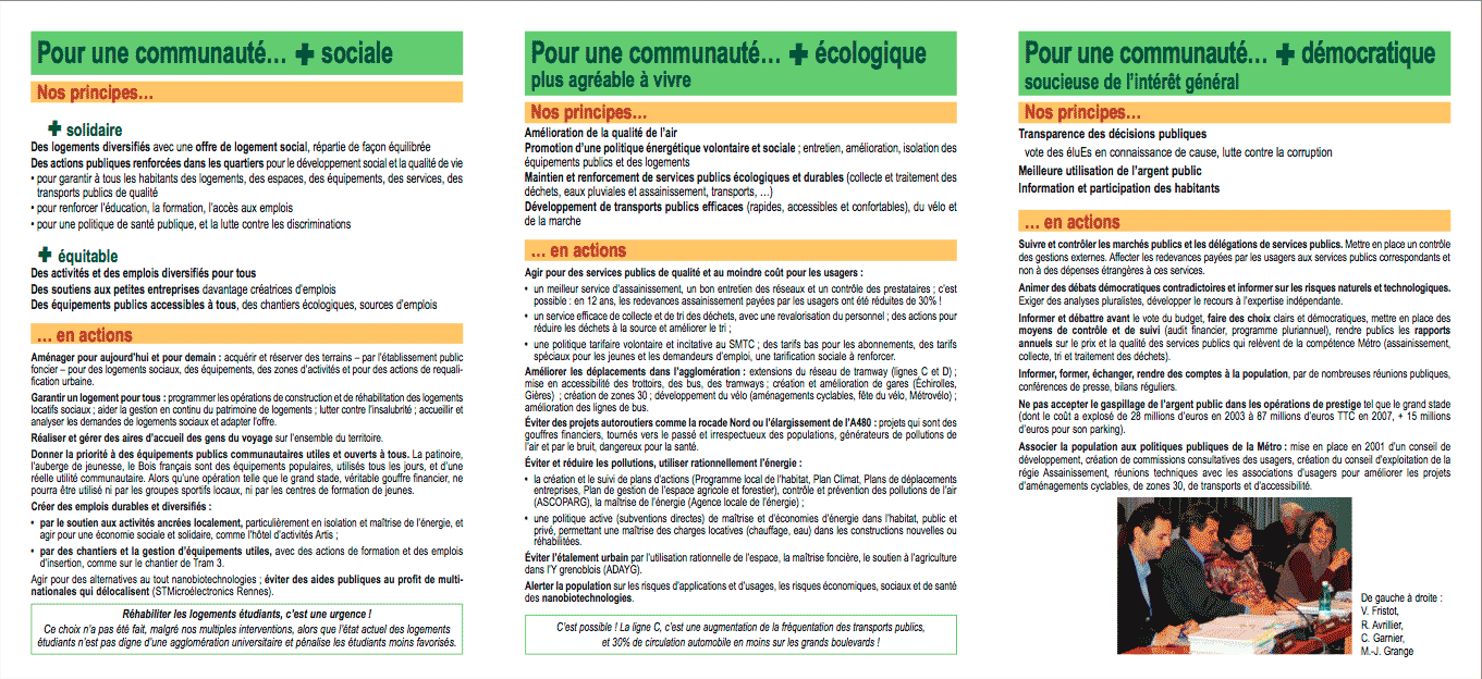 Bilan des éluEs écologistes du groupe EGC à La Métro