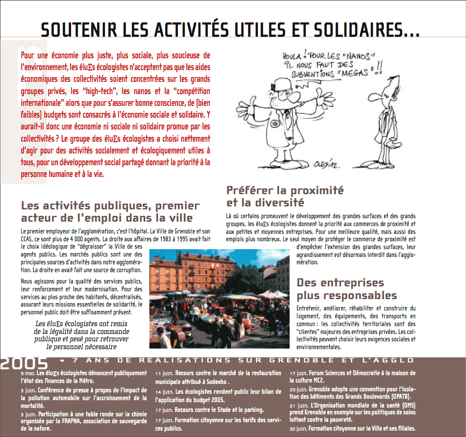 Bilan des éluEs écologistes ADES-Verts-Alternatifs