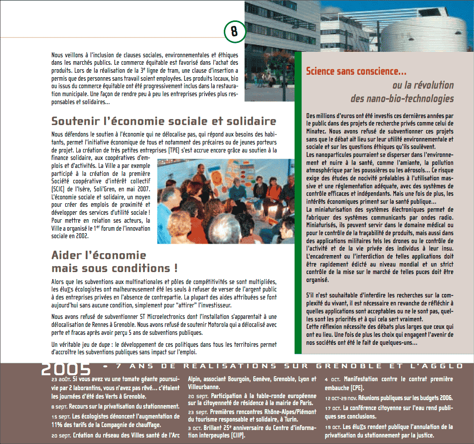 Bilan des éluEs écologistes ADES-Verts-Alternatifs