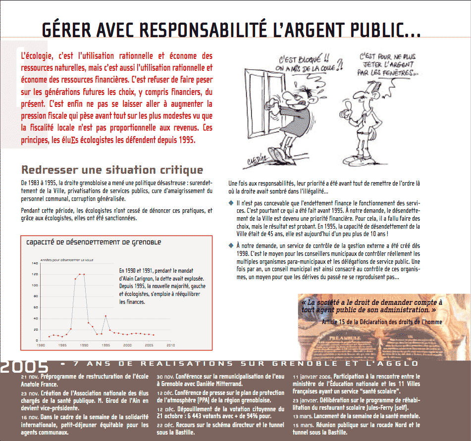Bilan des &eacute;luEs &eacute;cologistes ADES-Verts-Alternatifs