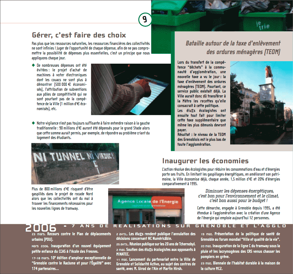 Bilan des &eacute;luEs &eacute;cologistes ADES-Verts-Alternatifs