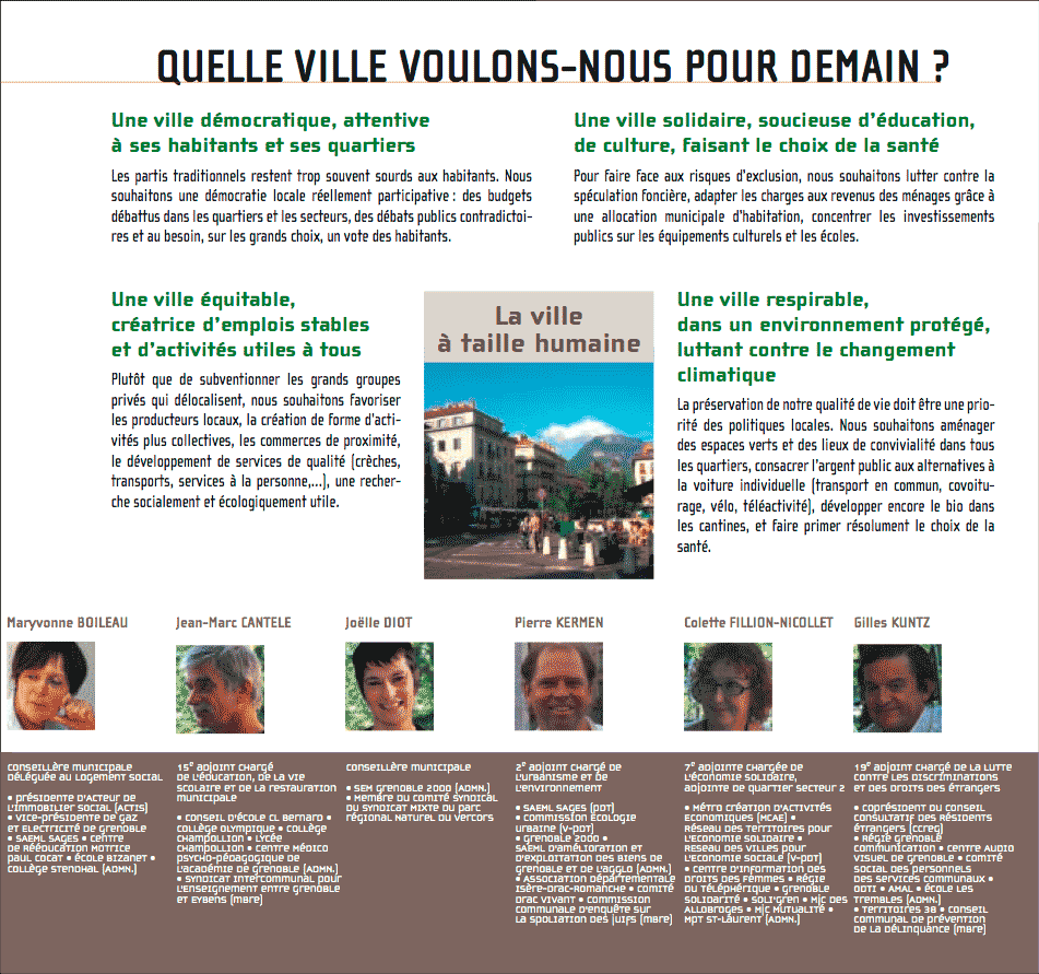 Bilan des &eacute;luEs &eacute;cologistes ADES-Verts-Alternatifs