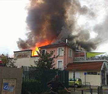 Incendie au Greta