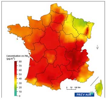 carte France PM10