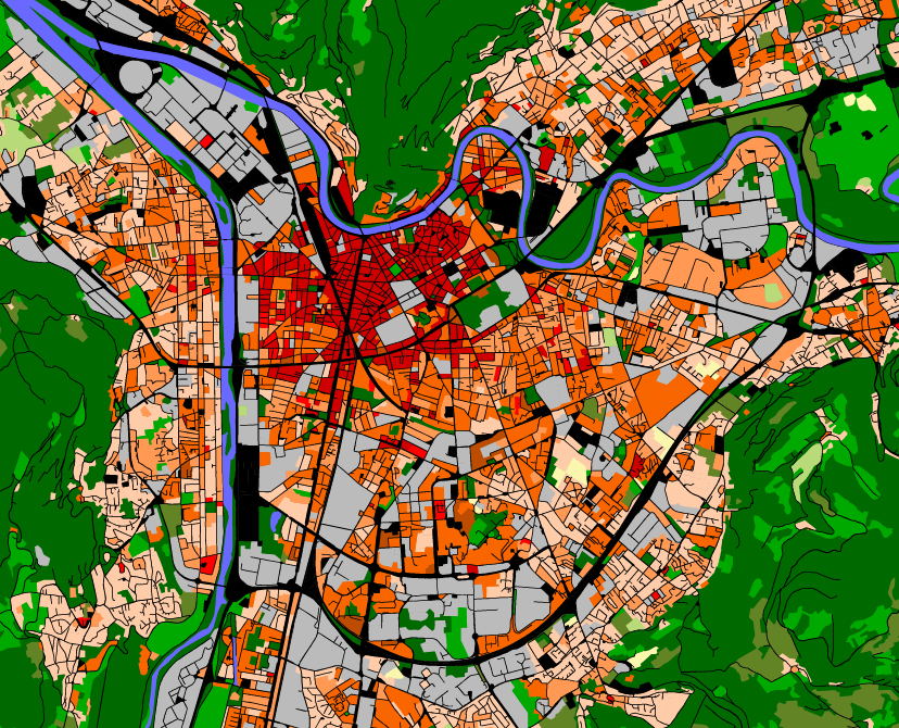 zones climatiques locales de Grenoble